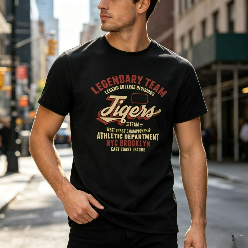 Vintage Fashion Nyc - Erkekler Sokak Giyimi Tişörtü EFSANEVİ TAKIM
