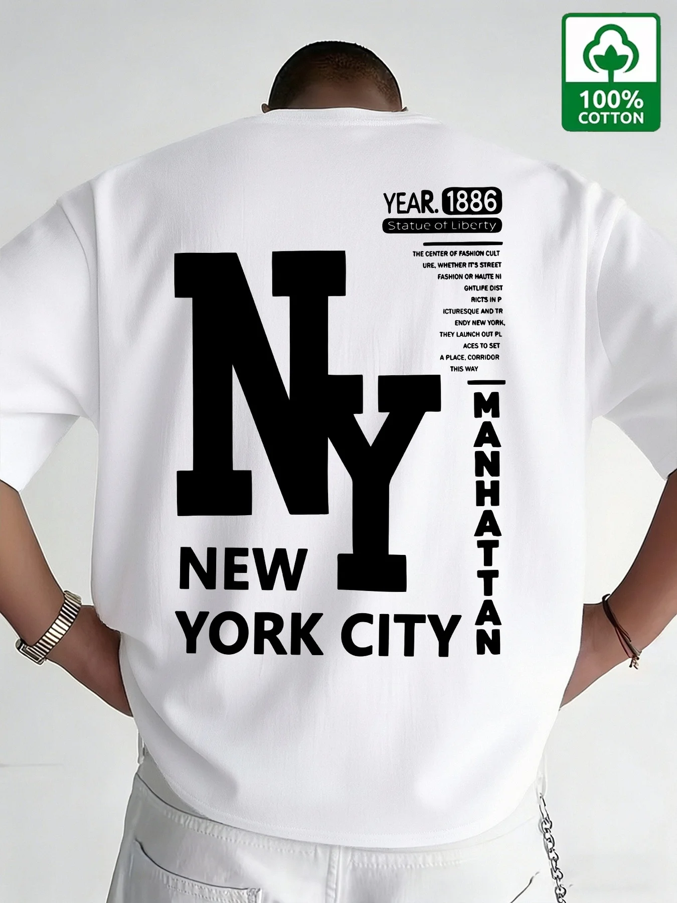 Vintage Fashion Nyc - Erkek NYC Tişörtü Pamuklu New York