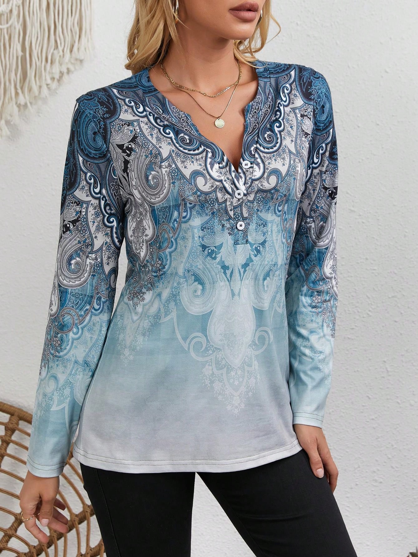 Kadınlar İçin Etnik Tarz Üst:  - Vintage Fashion Prints incelemesi ve fiyatı