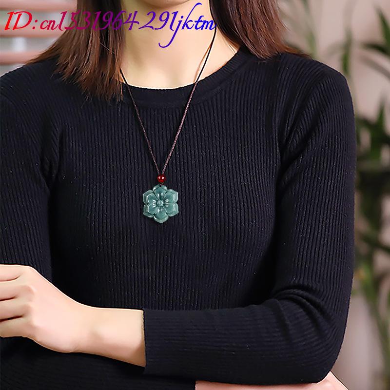 Burma Yeşim Taşı Çiçek Kolye U - Vintage Fashion Accessories incelemesi ve fiyatı