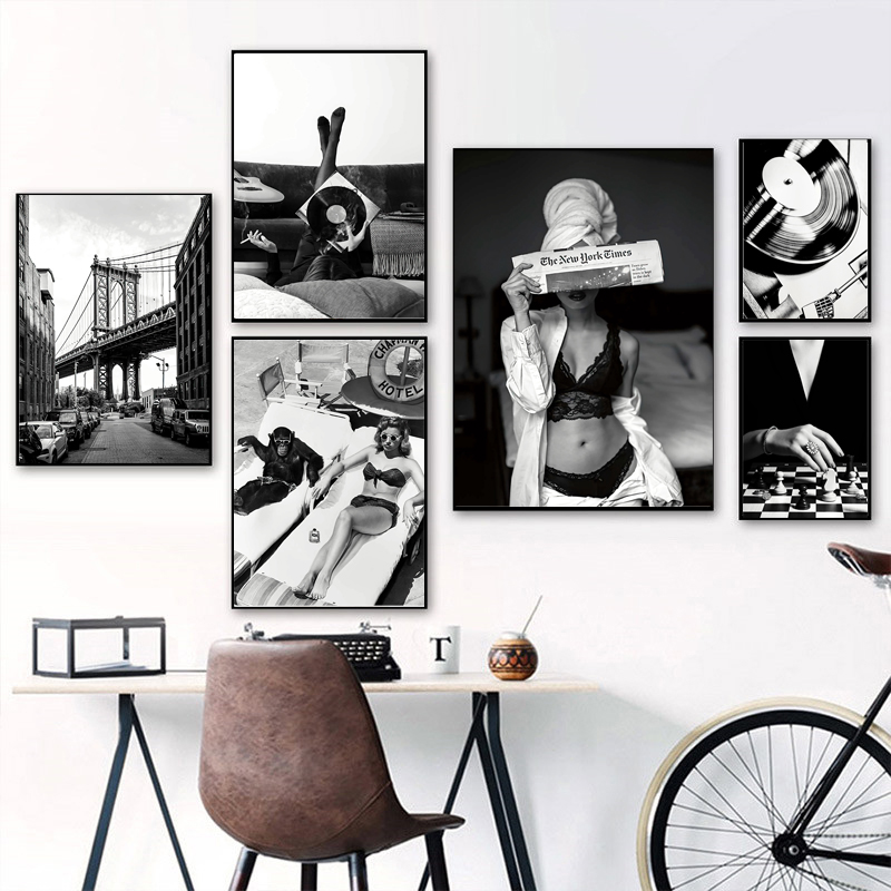 Siyah ve Beyaz Vintage duvar s - Vintage Fashion Sketches incelemesi ve fiyatı
